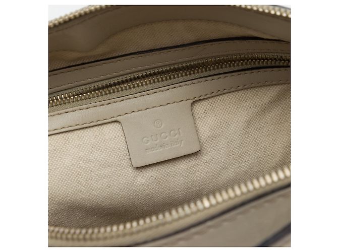 Borsa Mayfair Satchel Gucci GG Canvas Web Bianca Bianco - vista 5