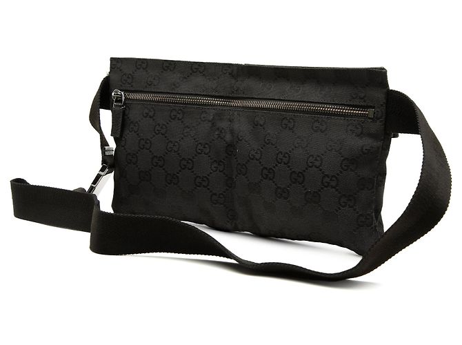 Borsello cintura Gucci GG Canvas con doppia tasca nero - vista 2