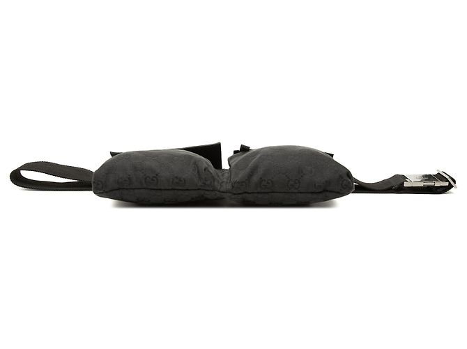 Borsello cintura Gucci GG Canvas con doppia tasca nero - vista 3