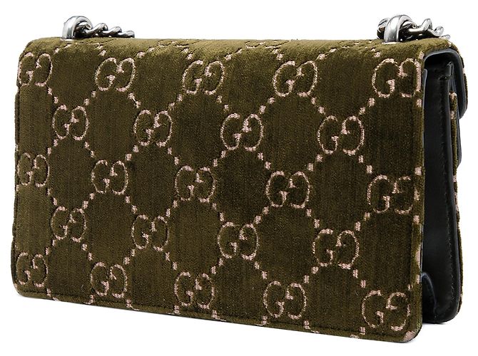 Borsa a tracolla Dionysus Medium GG in velluto verde Gucci - vista 2