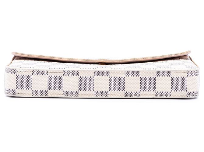 Borsa a tracolla Louis Vuitton Damier Azur Pochette Felicie bianca Bianco - vista 3