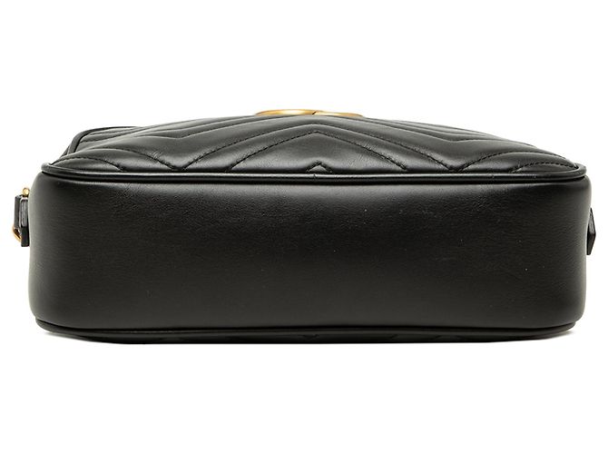 Borsa a tracolla Gucci Small GG Marmont Matelassé in pelle di vitello nera Nero - vista 3
