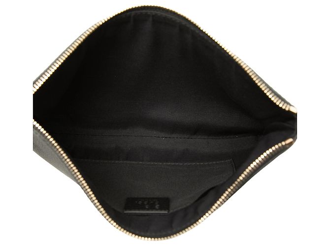 Bamboo Clutch Gucci in pelle di vitello nera con bambù Nero - vista 4
