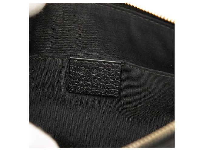 Bamboo Clutch Gucci in pelle di vitello nera con bambù Nero - vista 5