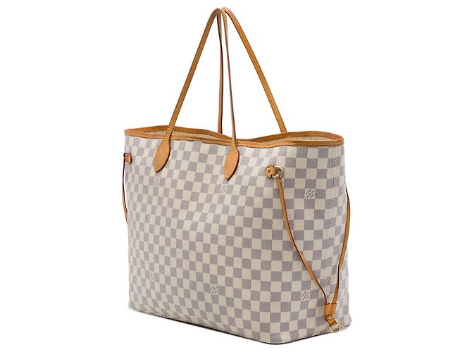 Borsa Tote Louis Vuitton Neverfull GM Damier Azur bianca Bianco - vista 2