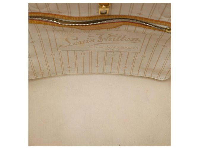 Borsa Tote Louis Vuitton Neverfull GM Damier Azur bianca Bianco - vista 4