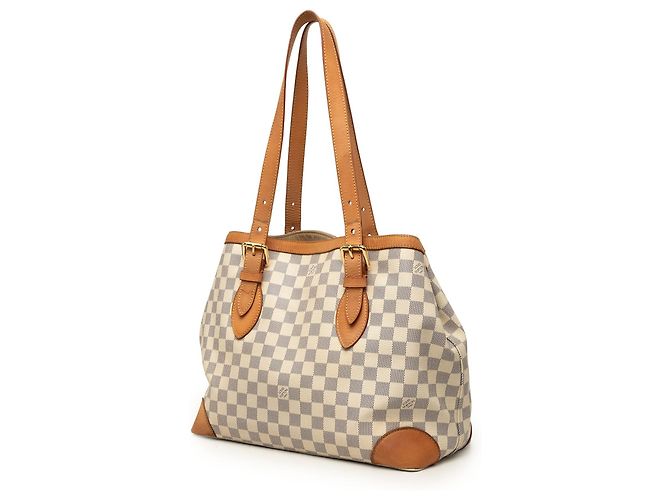 Borsa Tote Louis Vuitton Damier Azur Hampstead MM Bianca Bianco - vista 2