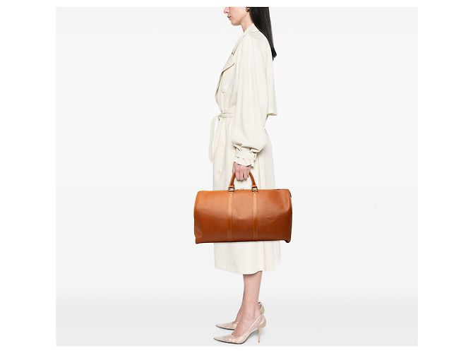 Sac de voyage Louis Vuitton Epi Keepall 50 Marron - vue 8