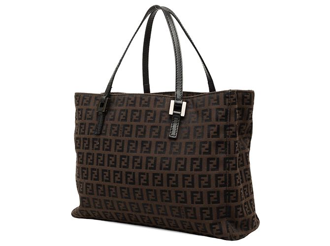 Borsa a mano Fendi Zucchino Canvas marrone - vista 2