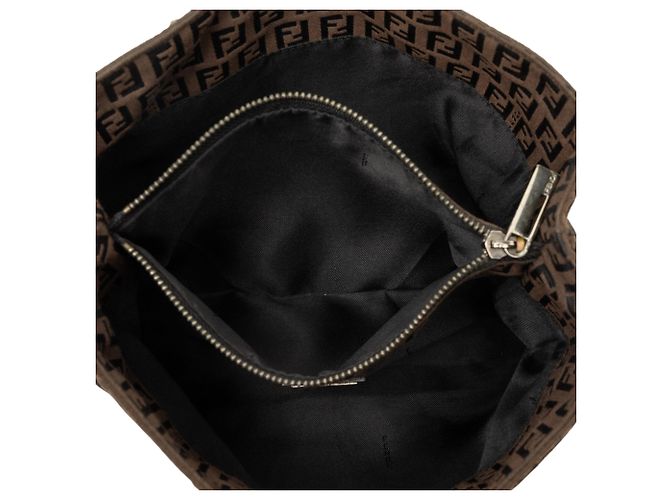 Borsa a mano Fendi Zucchino Canvas marrone - vista 4