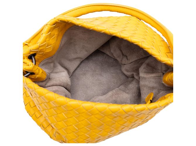 Borsa a secchiello Bottega Veneta Nappa Intrecciato Gialla Giallo - vista 4