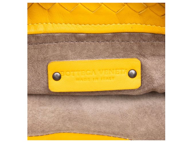 Borsa a secchiello Bottega Veneta Nappa Intrecciato Gialla Giallo - vista 5