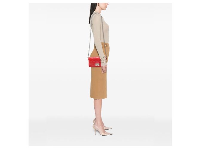 Autre Marque Borsa a tracolla Dior Patent Cannage New Lock Pouch rossa Rosso - vista 6