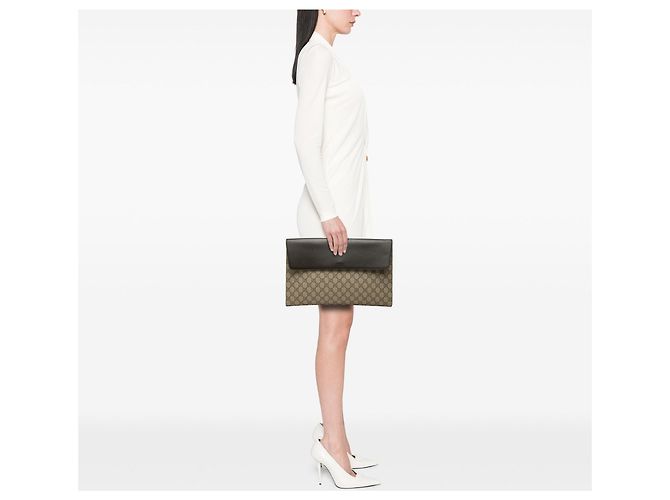 Gucci GG Supreme Envelope Clutch Beige - Ansicht 6