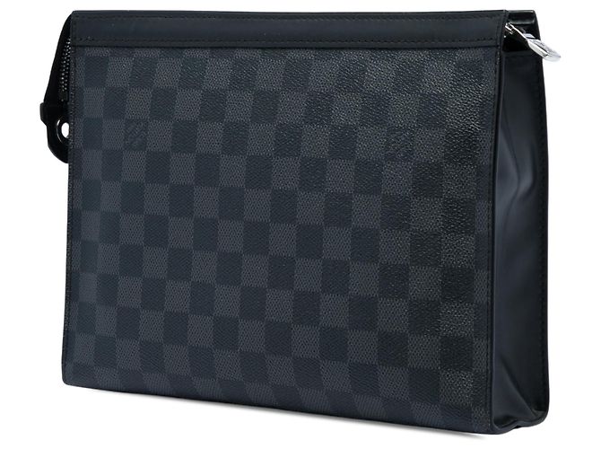 Borsa a pochette Louis Vuitton Damier Graphite Pochette Voyage MM nera Nero - vista 2