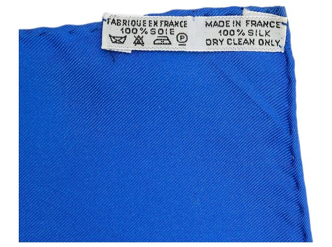 Hermès Les Tambours Seidentuch Weiß 90 - Ansicht 2