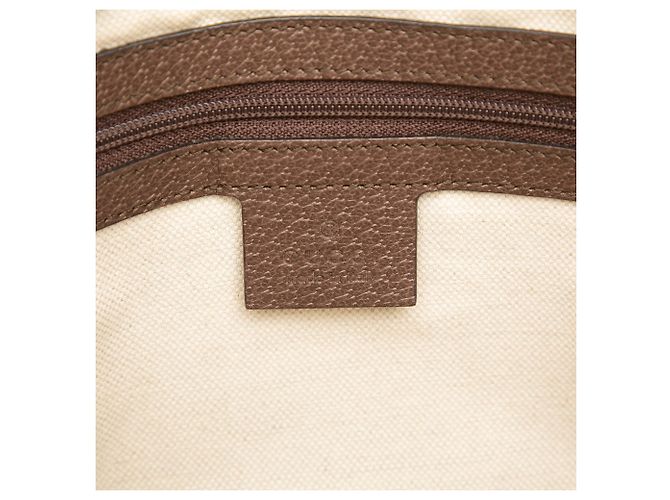 Clutch Gucci GG Supreme Web Ophidia Marrón Castaño - vista 5