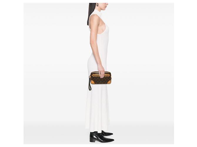 Bolso de mano Louis Vuitton Monogram Marly Dragonne GM Marrón Castaño - vista 6