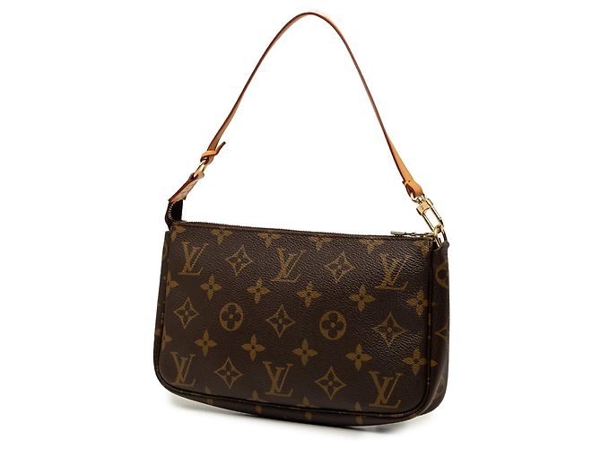 Louis Vuitton Monogram Pochette Accessoires Schultertasche Braun - Ansicht 2
