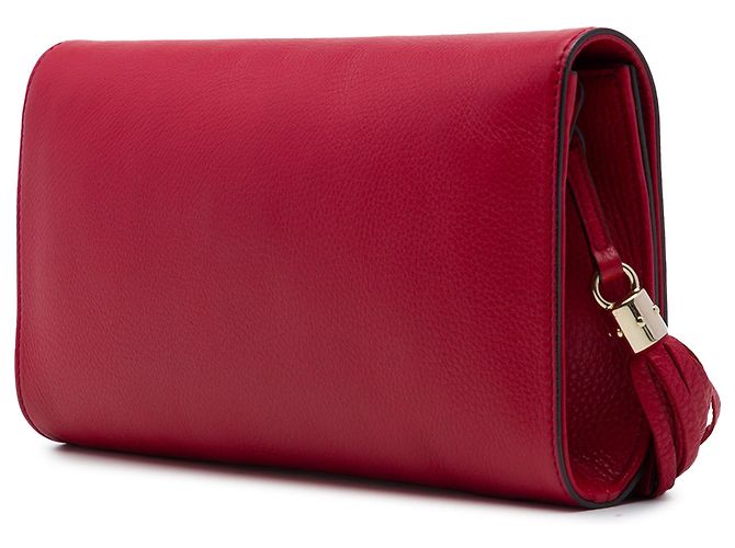 Clutch Soho Disco Gucci in pelle di vitello rossa Rosso - vista 2