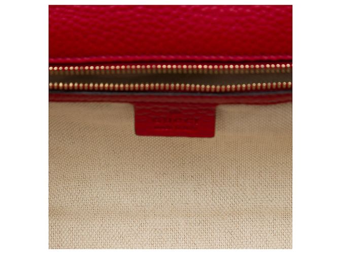 Clutch Soho Disco Gucci in pelle di vitello rossa Rosso - vista 4