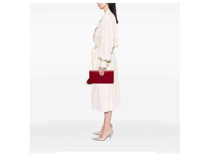 Clutch Soho Disco Gucci in pelle di vitello rossa Rosso - vista 6