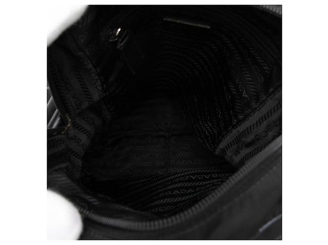 Borsa a tracolla Prada Tessuto nera con zip Nero - vista 4