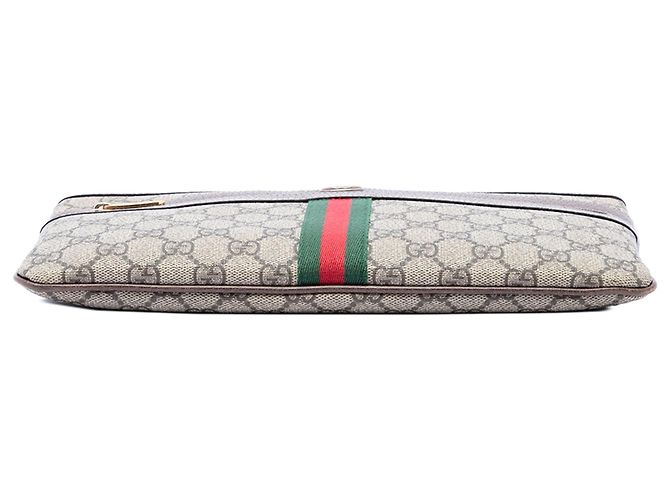 Clutch Gucci GG Supreme Web Ophidia Beige - vista 3
