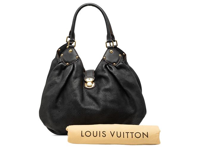 Borsa Hobo Louis Vuitton Monogram Mahina L Nera Nero - vista 7