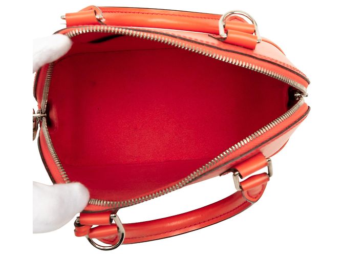 Borsa Satchel Louis Vuitton Epi Alma BB Arancione - vista 4