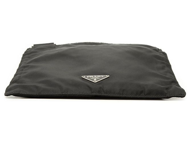 Borsa a tracolla Prada Tessuto nera con zip Nero - vista 3