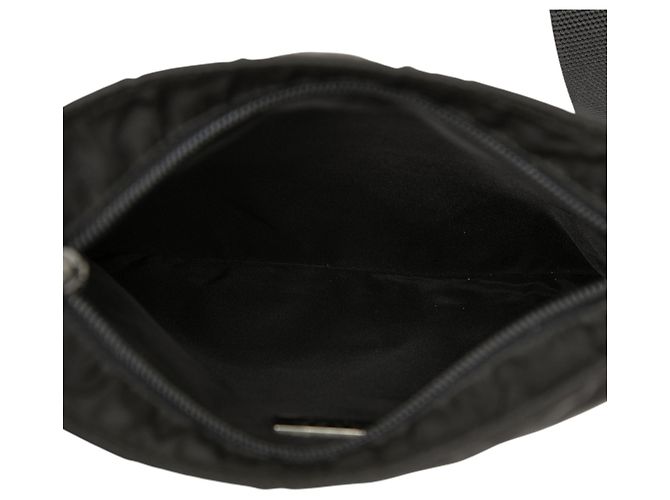 Borsa a tracolla Prada Tessuto nera con zip Nero - vista 4