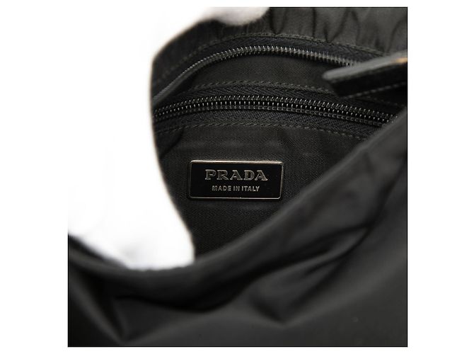 Borsa a tracolla Prada Tessuto nera con zip Nero - vista 5