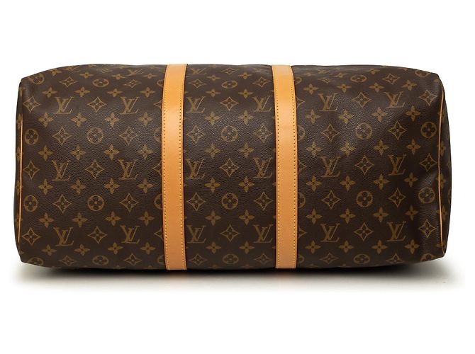 Borsa da viaggio Louis Vuitton Monogram Keepall 50 Marrone - vista 3
