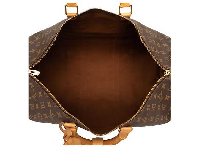 Borsa da viaggio Louis Vuitton Monogram Keepall 50 Marrone - vista 4