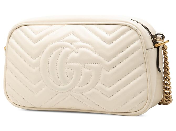 Borsa a tracolla Gucci Small GG Marmont Matelasse in pelle di vitello marrone - vista 2
