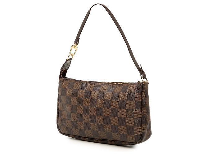 Borsa a tracolla Louis Vuitton Damier Ebene Pochette Accessoires Marrone - vista 2