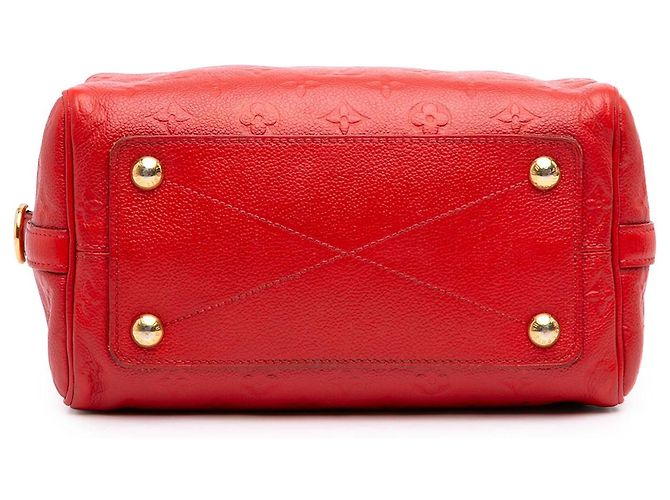 Louis Vuitton Monogram Empreinte Speedy Bandouliere 25 Satchel rot - Ansicht 3