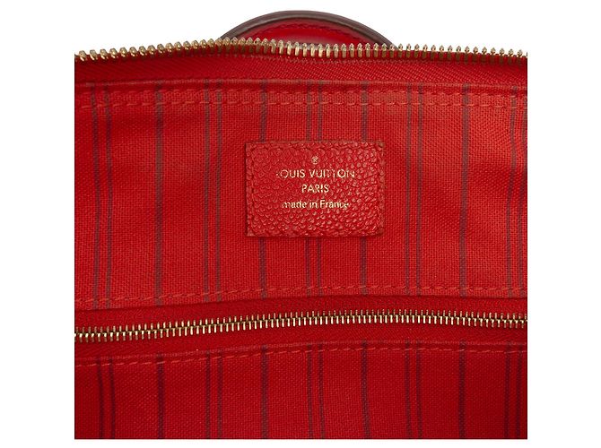 Louis Vuitton Monogram Empreinte Speedy Bandouliere 25 Satchel rot - Ansicht 5