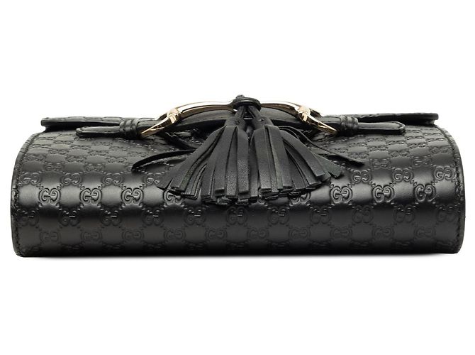 Borsa a tracolla Gucci Mini Microguccissima Emily Nera Nero - vista 3
