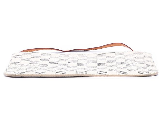 Pouch Louis Vuitton Damier Azur Neverfull MM bianca Bianco - vista 3