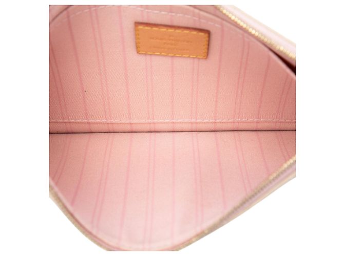 Pouch Louis Vuitton Damier Azur Neverfull MM bianca Bianco - vista 4