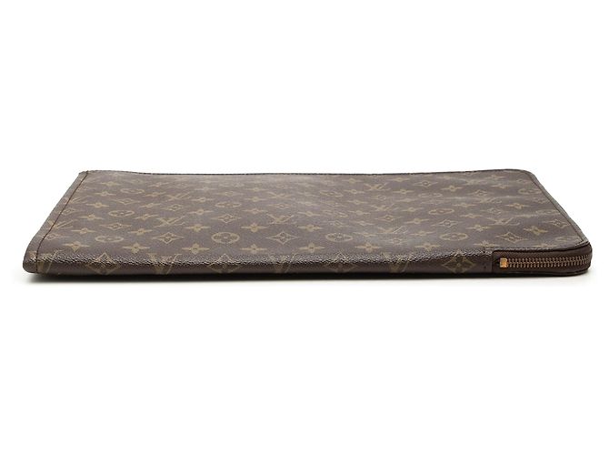 Sac business Portfolio Louis Vuitton Monogram Poche Documents Marron - vue 3