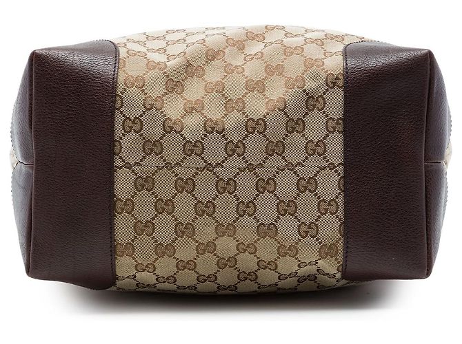 Borsa Tote Gucci Large GG Canvas con charm GG Beige - vista 3