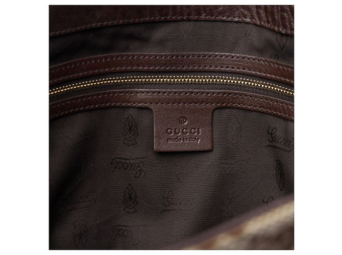 Borsa Tote Gucci Large GG Canvas con charm GG Beige - vista 5