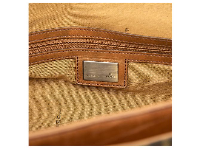Borsa a tracolla Fendi Zucca Canvas FF marrone - vista 5