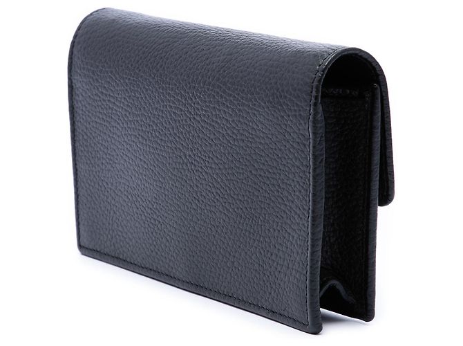 Gucci Dollar Crossbody-Bag mit Kettenriemen aus schwarzem Kalbsleder mit verschränkten G - Ansicht 2