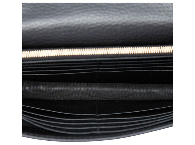 Gucci Dollar Crossbody-Bag mit Kettenriemen aus schwarzem Kalbsleder mit verschränkten G - Ansicht 4