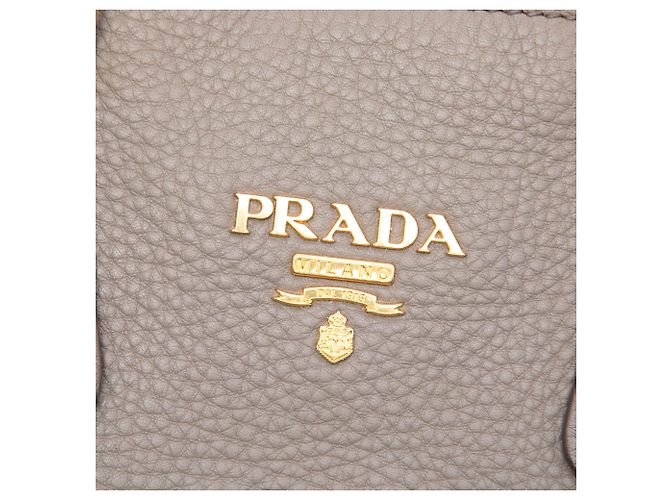 Sac Tote Prada Vitello Daino avec fermeture éclair latérale, Gris - vue 5