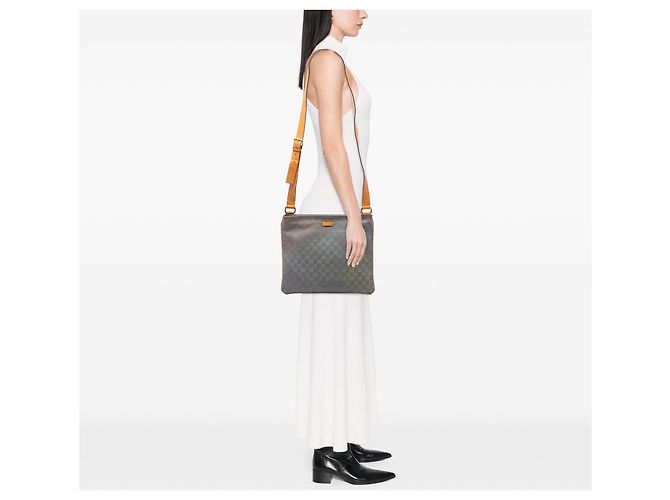 Borsa a Tracolla Gucci Multicolor GG Supreme Grigia Grigio - vista 6